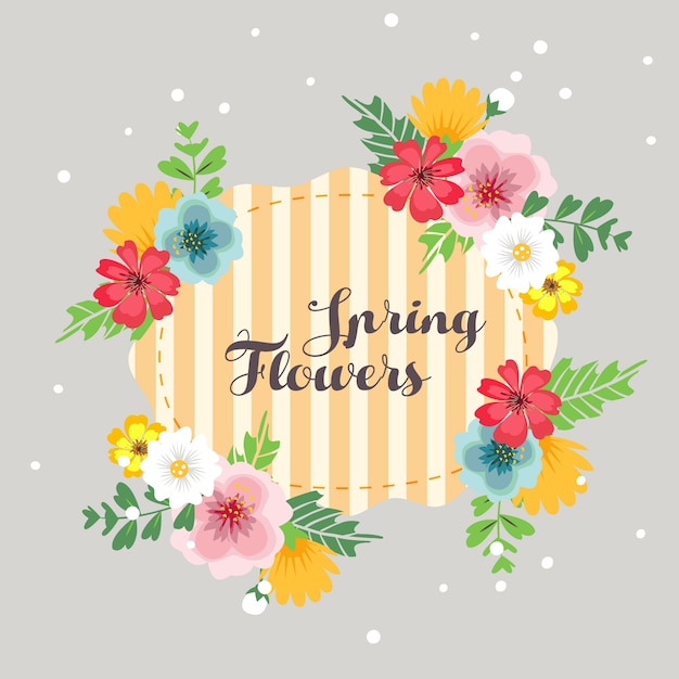 carta di fiori di primavera