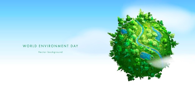 Carta di giornata mondiale dell'ambiente felice con la terra