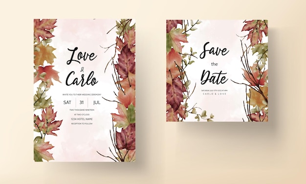 Carta di invito a nozze floreale boho dell'acquerello