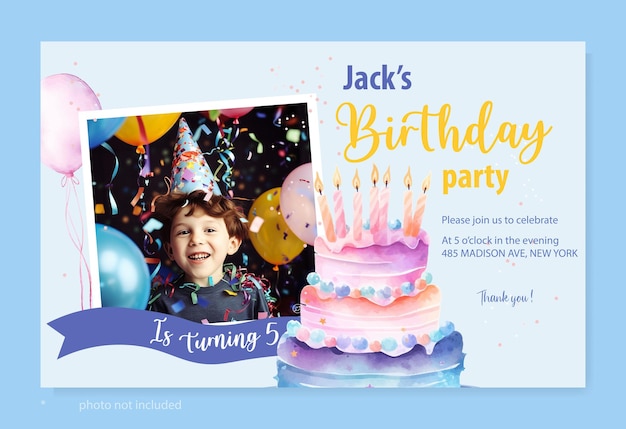 Carta di invito compleanno bambini