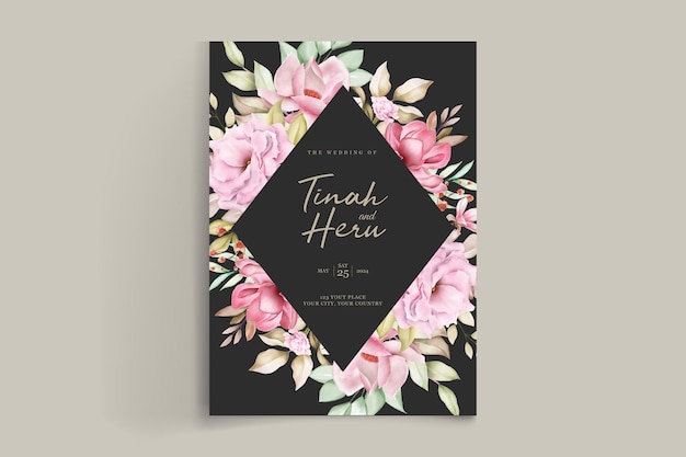 carta di invito matrimonio floreale