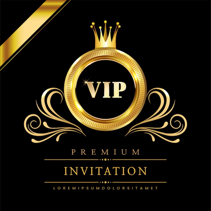 Vettore carta di invito vip di lusso