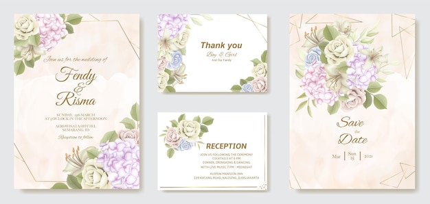 Carta di matrimonio modello elegante