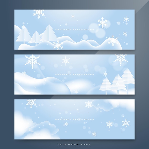 carta di Natale con illustrazione vettoriale del bordo del fiocco di neve