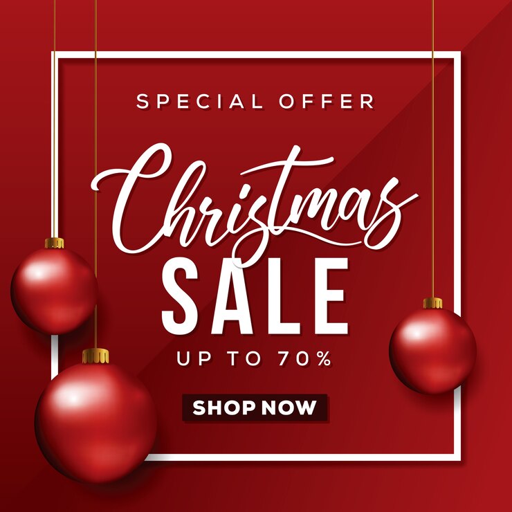 Vettore carta di offerta speciale di vendita di natale