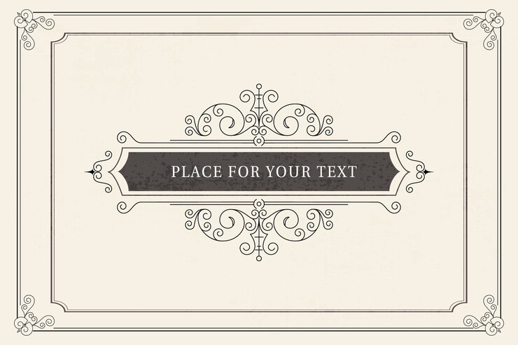 Carta di ornamento d'epoca