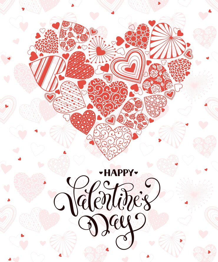 Vettore carta di san valentino