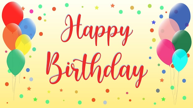 carta di sfondo vettoriale di buon compleanno