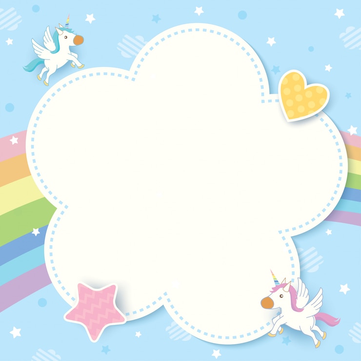 Vettore carta di unicorno