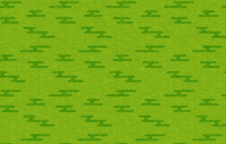 Vettore carta giapponese verde e motivo giapponese