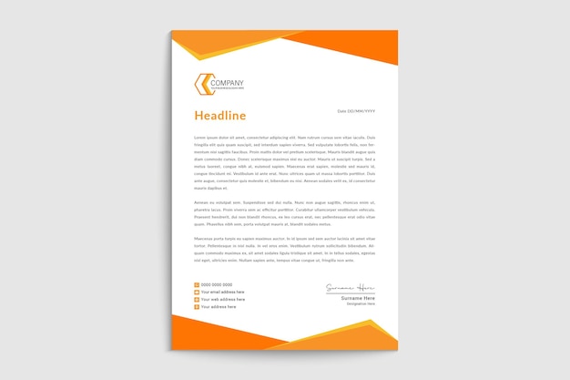 Carta intestata aziendale moderna
