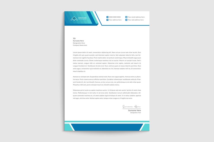 Carta intestata aziendale professionale e moderna
