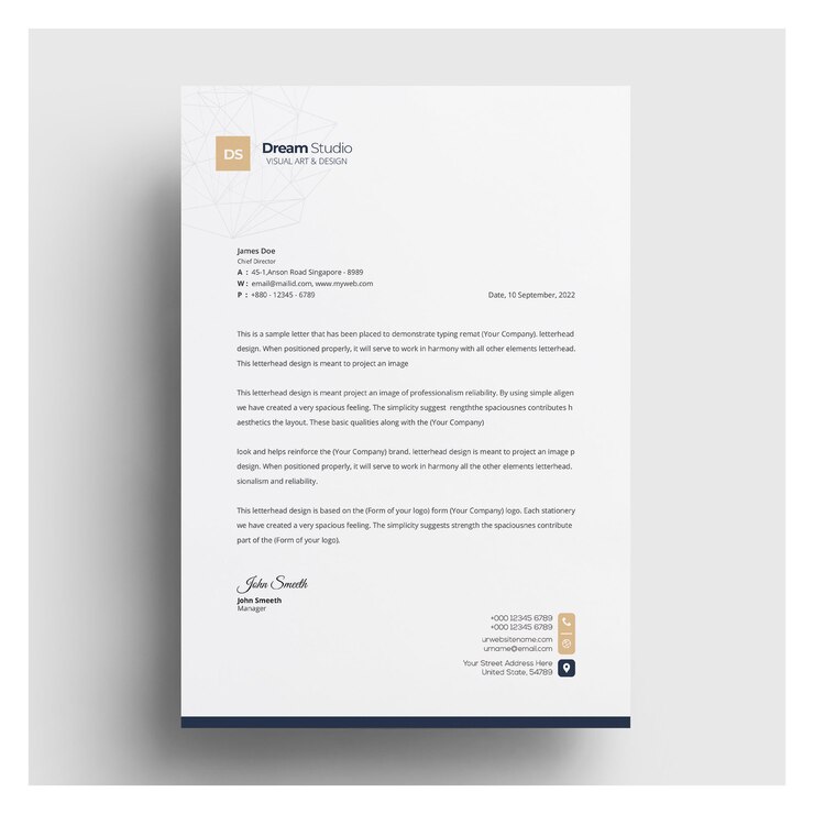 Carta intestata moderna