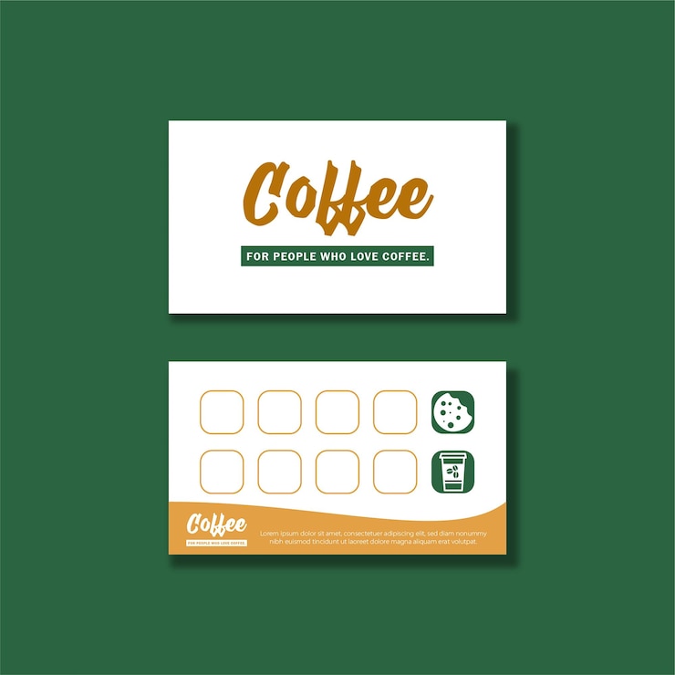 Carta premio e fedeltà per il business del caffè
