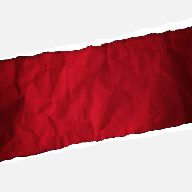 Carta rossa accartocciata