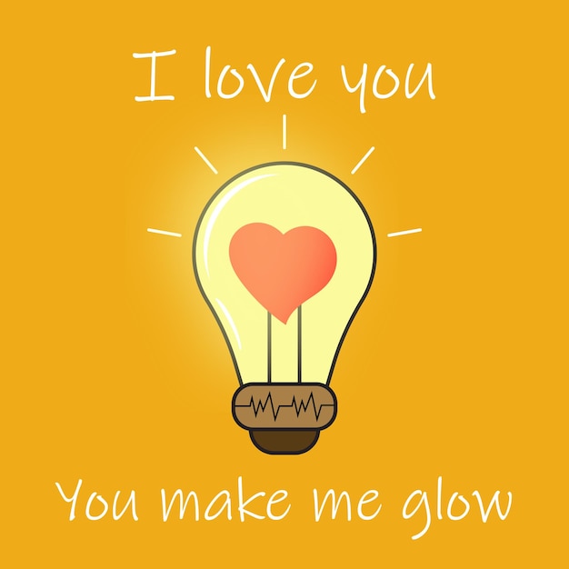Carta ti amo Carta con un cuore e la scritta ti amo Mi fai brillare