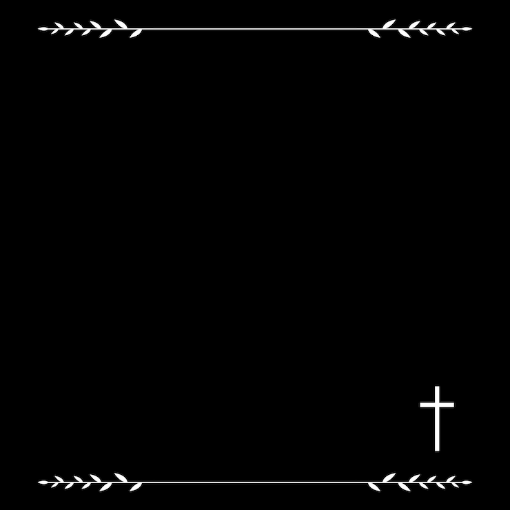 Vettore carta vettoriale funebre carta vuota annuncio funebre digitale invito modello in vettore