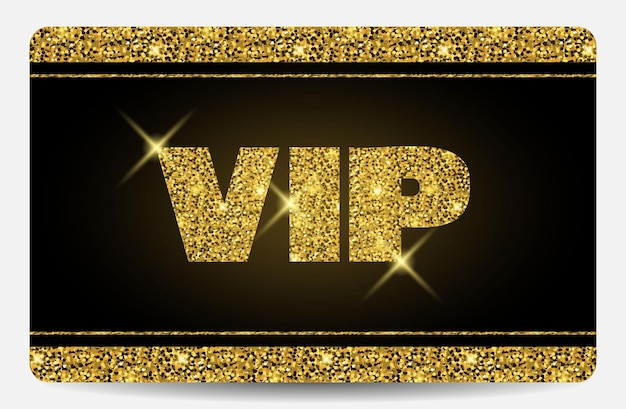 Carta VIP dorata con effetto luccicante