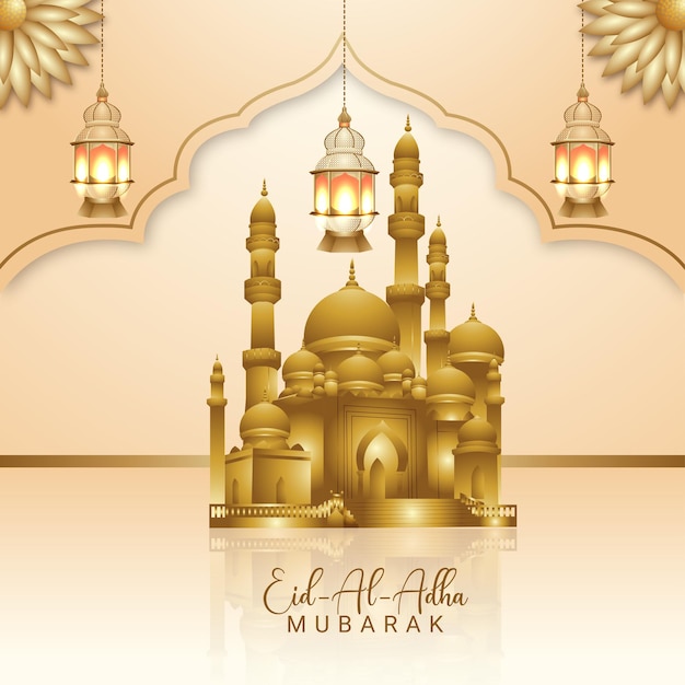 Cartella di auguri per la celebrazione della festa musulmana di Eid al adha