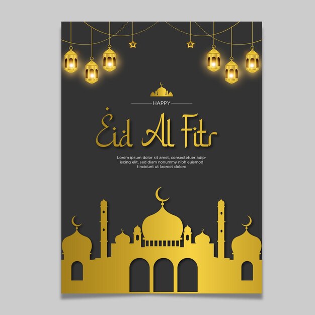Cartellino di auguri per l'Eid
