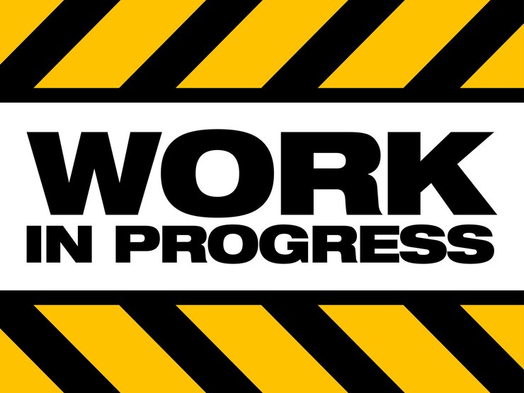 Vettore cartello di costruzione temporanea che avverte i lavoratori lavori in corso