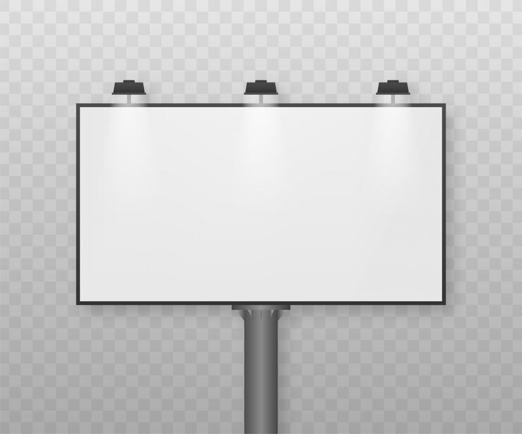 Vettore cartellone su sfondo chiaro. modello di poster orizzontale bianco vuoto. modello per il marketing. illustrazione.