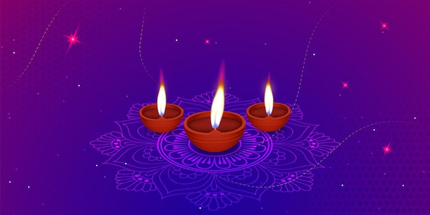 Cartolina d'auguri del festival di festa di Diwali e design dello sfondo