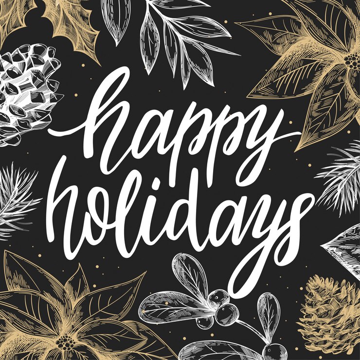 Vettore cartolina d'auguri di buon natale lettering