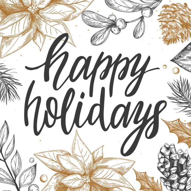 Vettore cartolina d'auguri di buon natale lettering