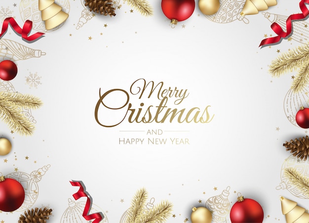 cartolina d'auguri dorata della struttura degli ornamenti di Natale