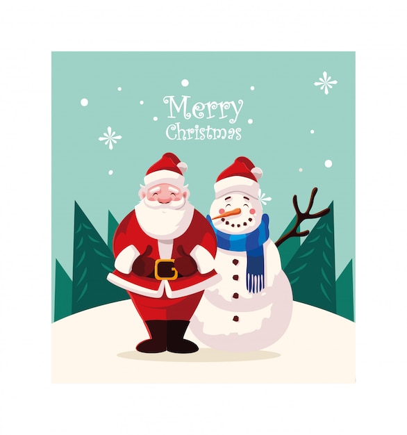 Cartolina di Natale con scritte di buon Natale