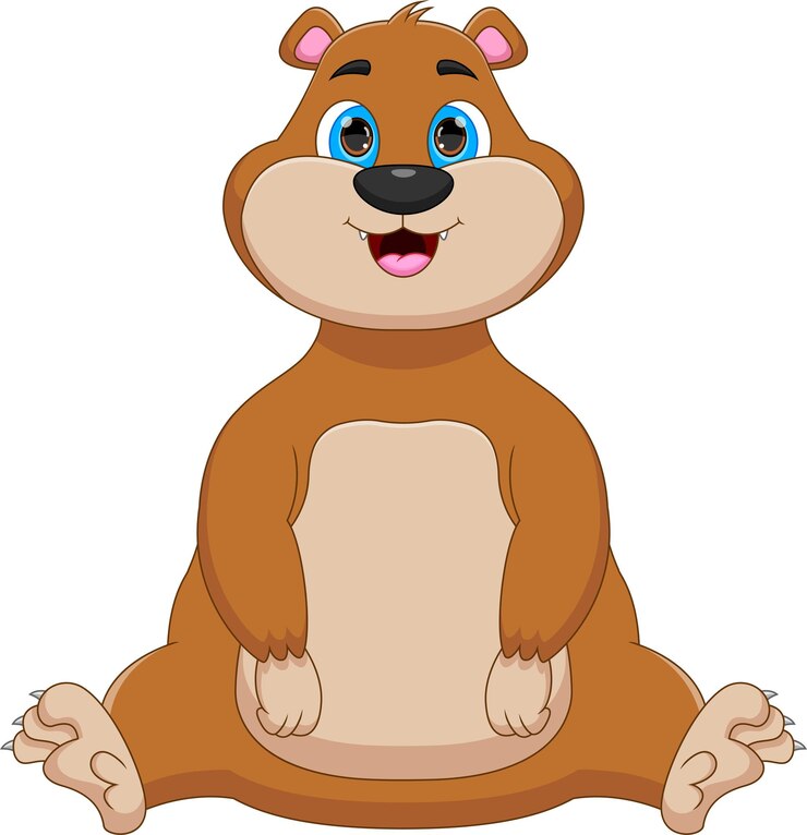 Vettore cartone animato carino bambino orso su sfondo bianco