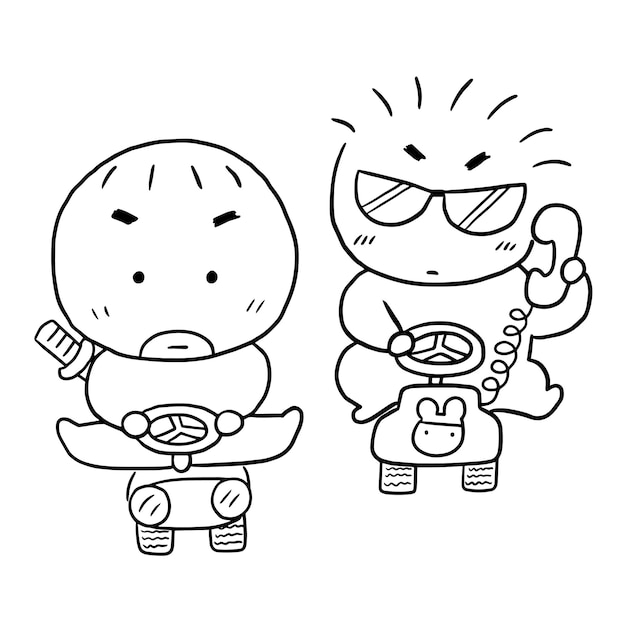 cartone animato carino doodle colorazione pagina kawaii anime illustrazione clipart carattere chibi disegno manga
