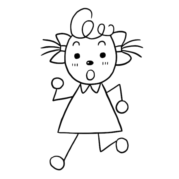 cartone animato carino doodle colorazione pagina kawaii anime illustrazione clipart carattere chibi disegno manga