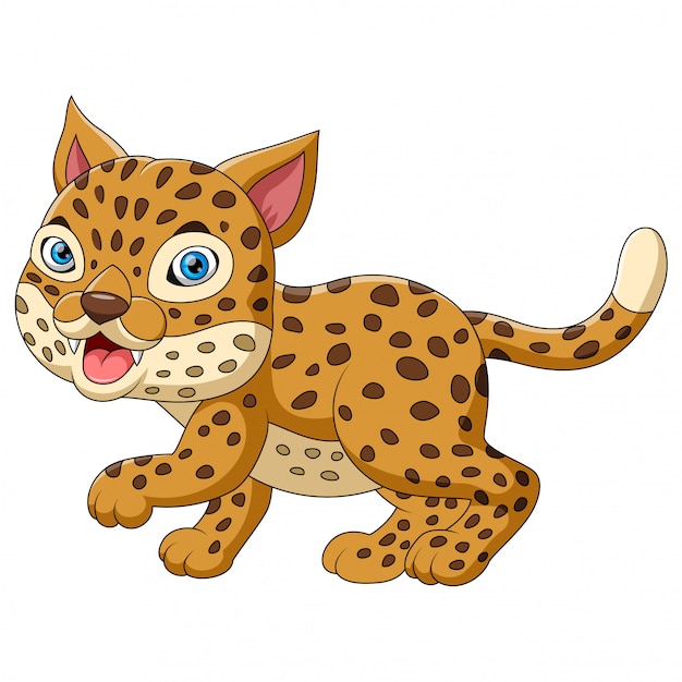 Cartone animato carino leopardo