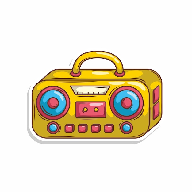 cartone animato classico di illustrazione radiofonica