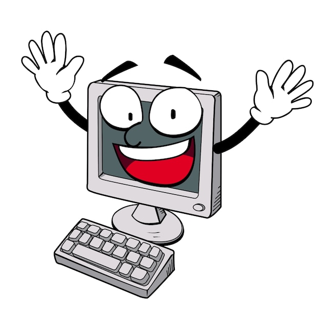 Cartone animato del computer