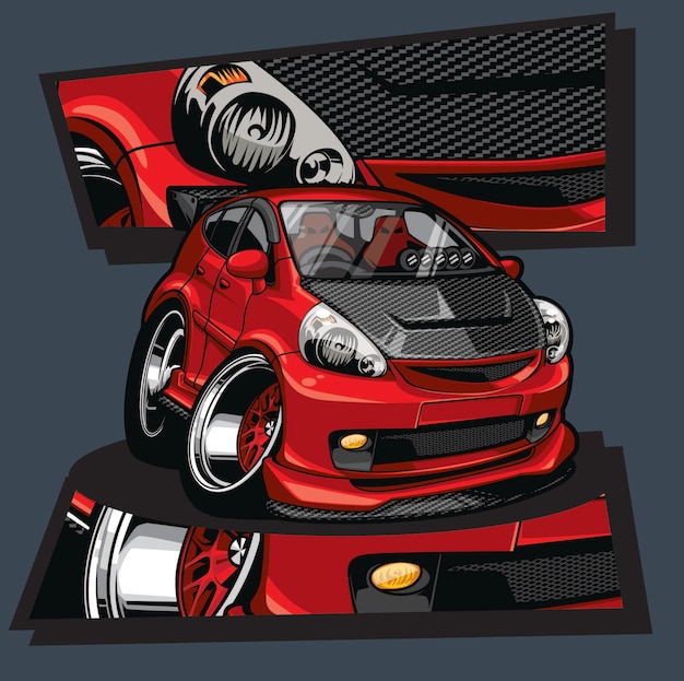 cartone animato di auto