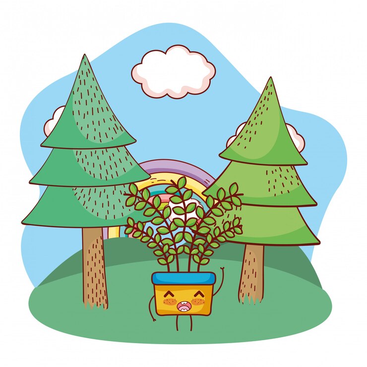 Vettore cartone animato di natura