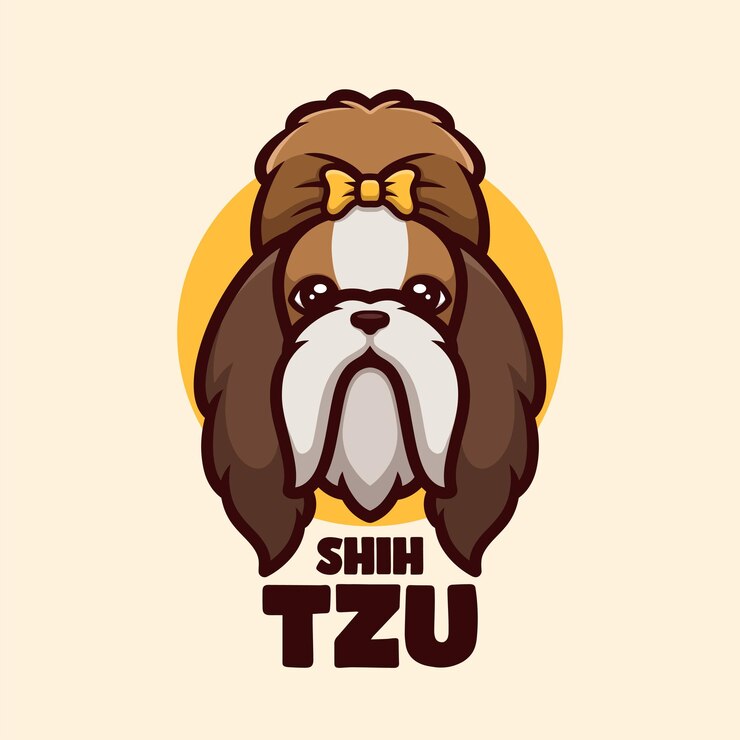 Vettore cartone animato di shih tzu