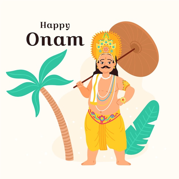 Cartone animato onam illustrazione