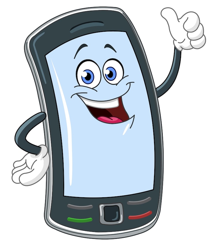 Vettore cartone animato per smartphone