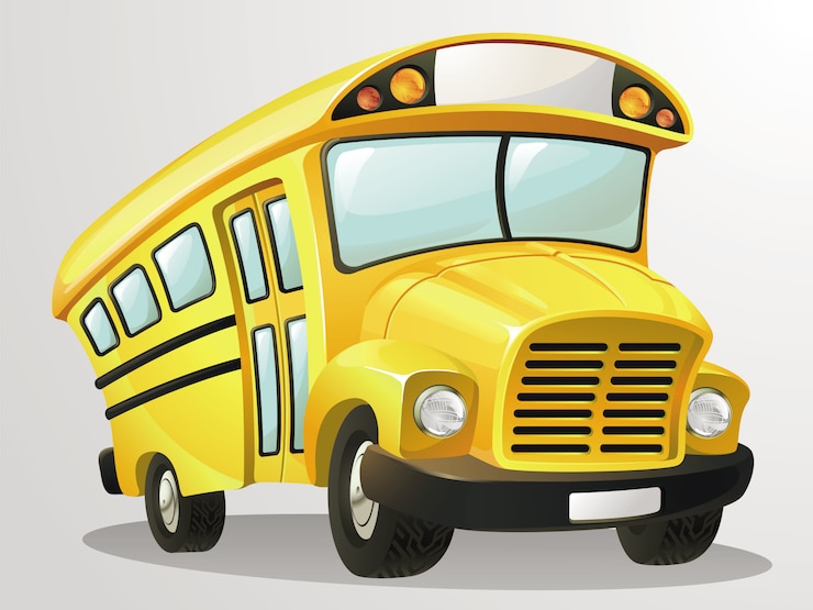 Vettore cartone animato scuolabus