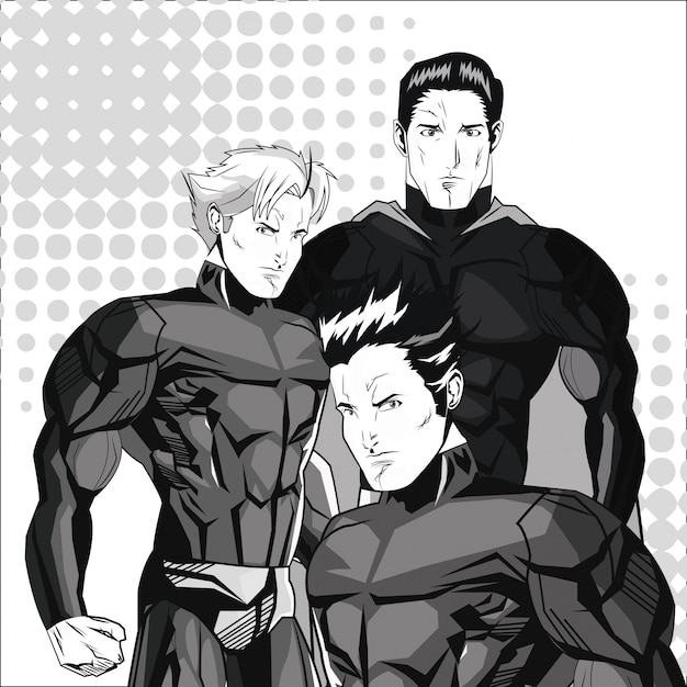 Cartone animato uomo supereroe