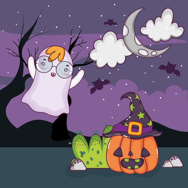 Cartoni animati di fantasmi di Halloween