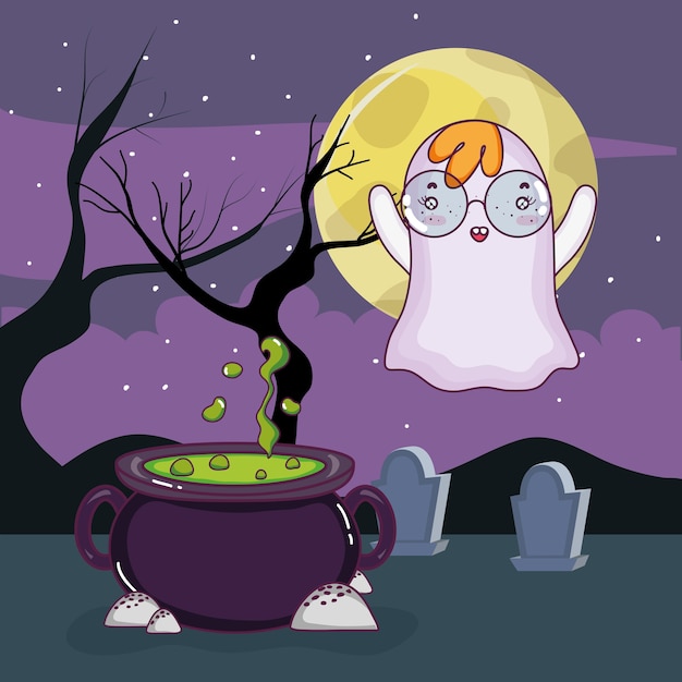 Cartoni animati di fantasmi di Halloween