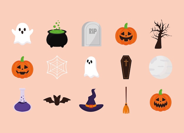 Cartoni animati di Halloween scenografia, tema spaventoso