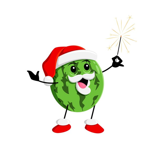 Cartoon allegra Xmas vacanza cocomero frutta