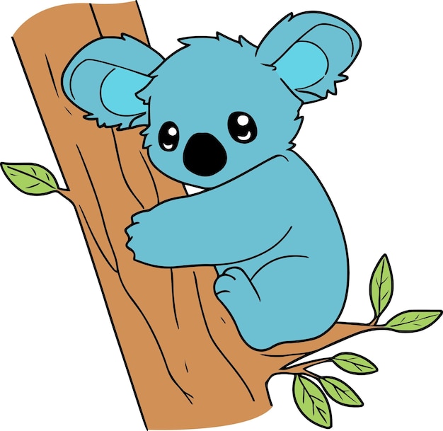 Cartoon carino di Koala Illustrazione vettoriale di Koala clipart