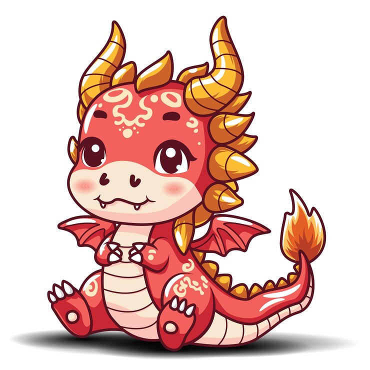 cartoon carino Shibi personaggio del drago cinese